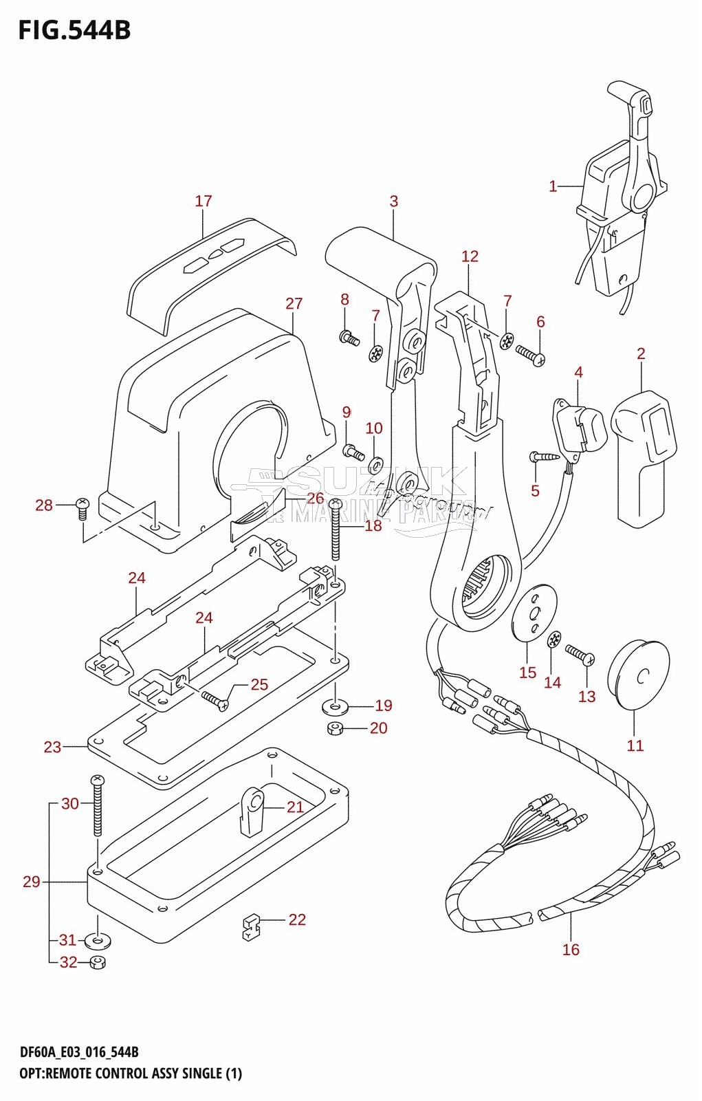 OPT:REMOTE CONTROL ASSY SINGLE (1) (DF60A:E03)