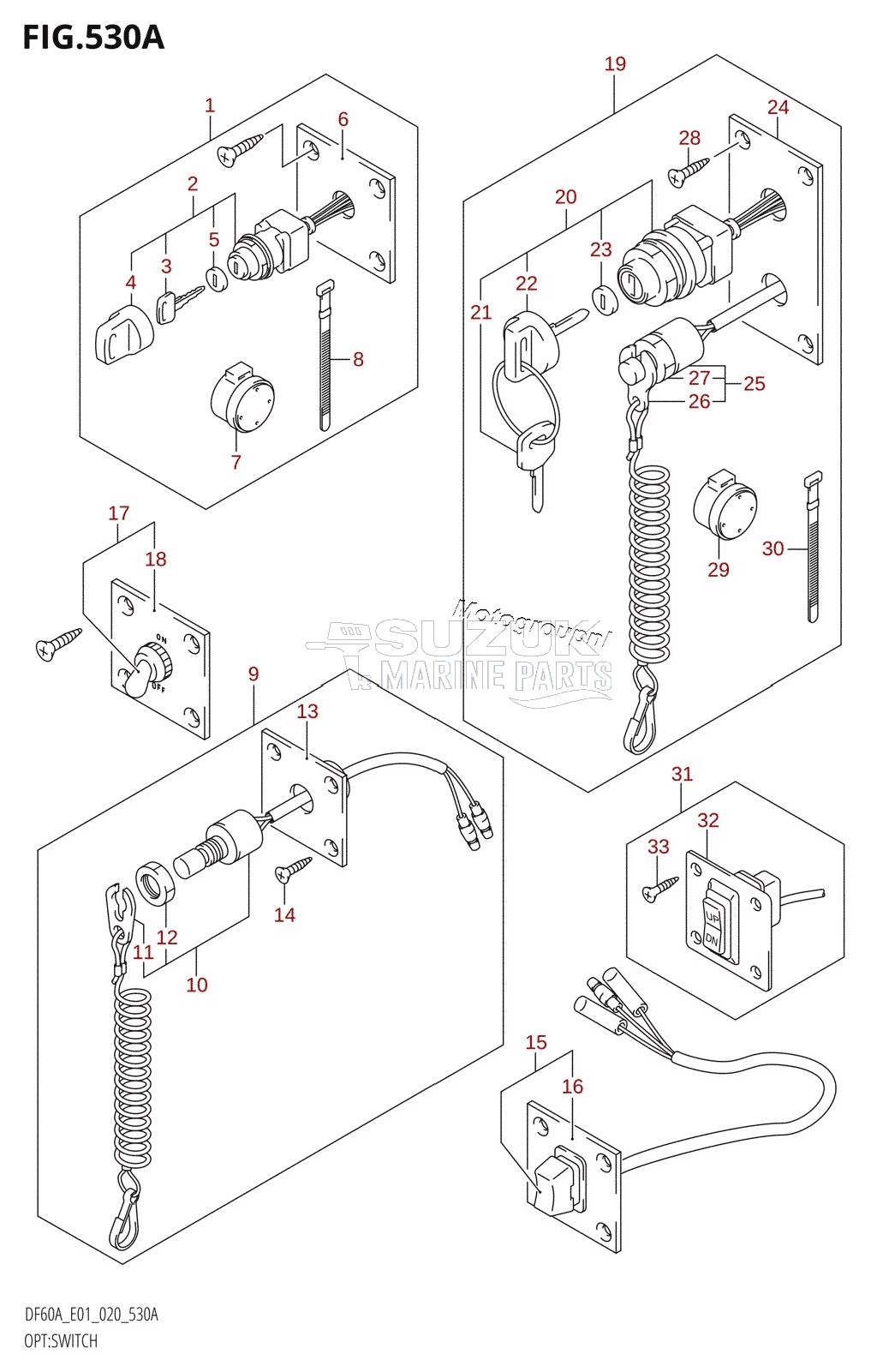 OPT:SWITCH (DF40A,DF40AST,DF50A,DF60A,DF60AVT,DF40ASVT)