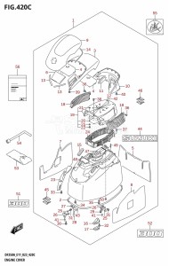 DF350A From 35001F-040001 (E01 E03  -)  2020 drawing ENGINE COVER (DF300B,DF300BMD)