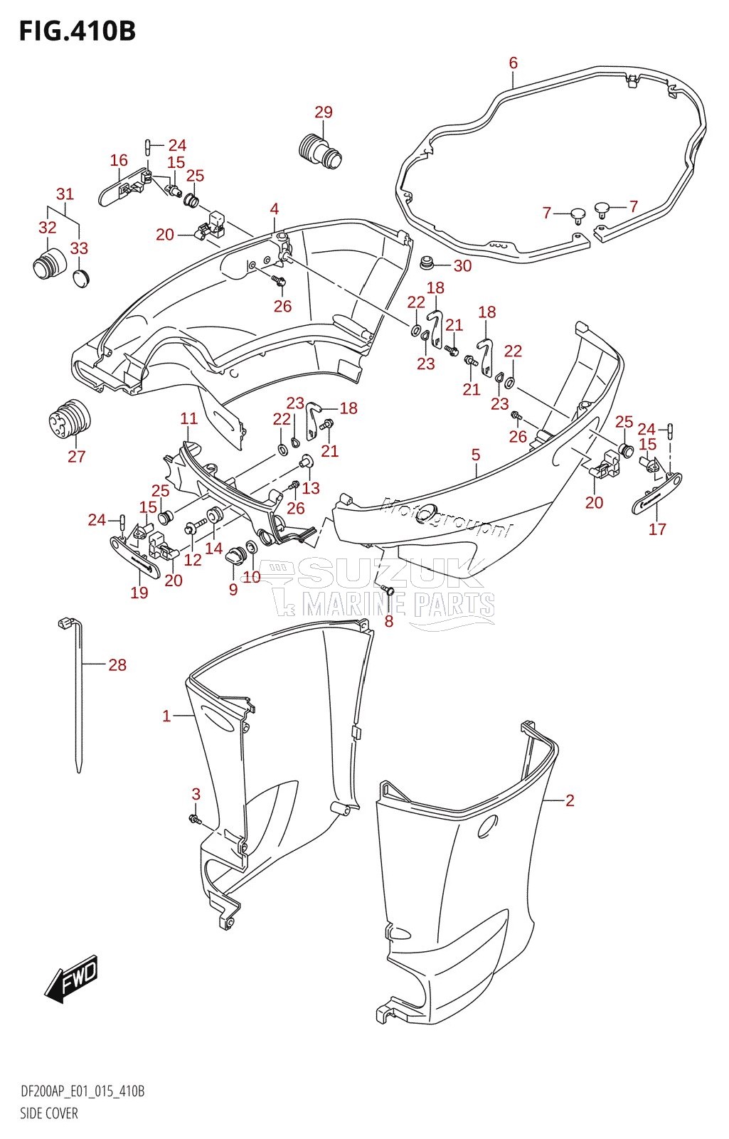 SIDE COVER (DF200AP:E40)