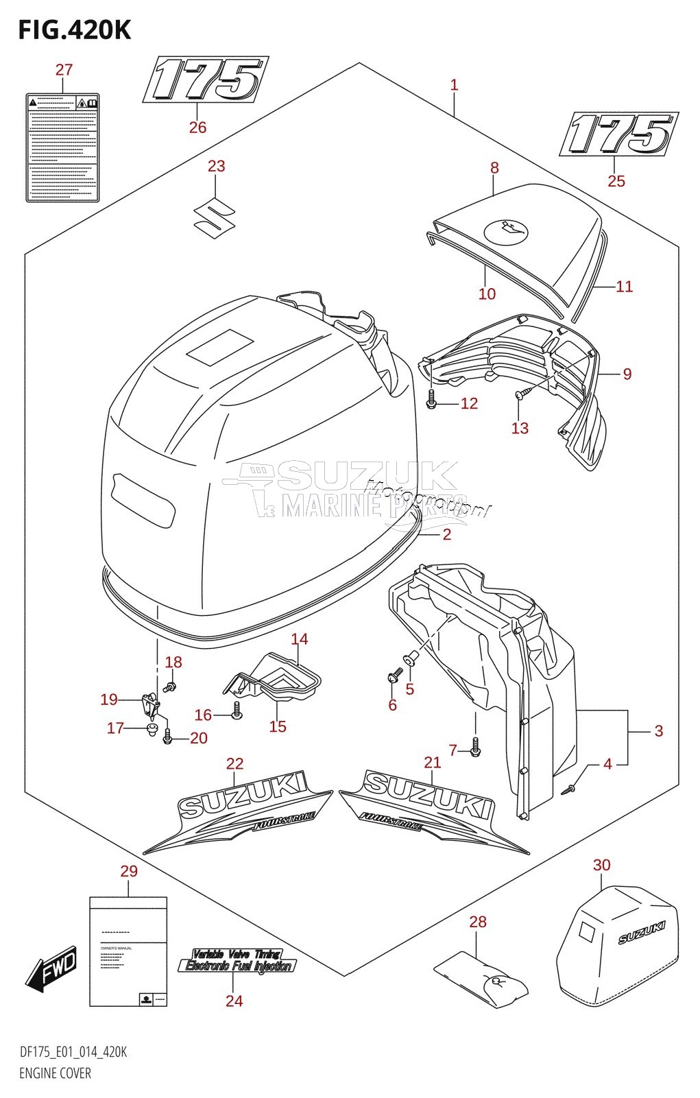 ENGINE COVER ((DF175T,DF175Z):E01)