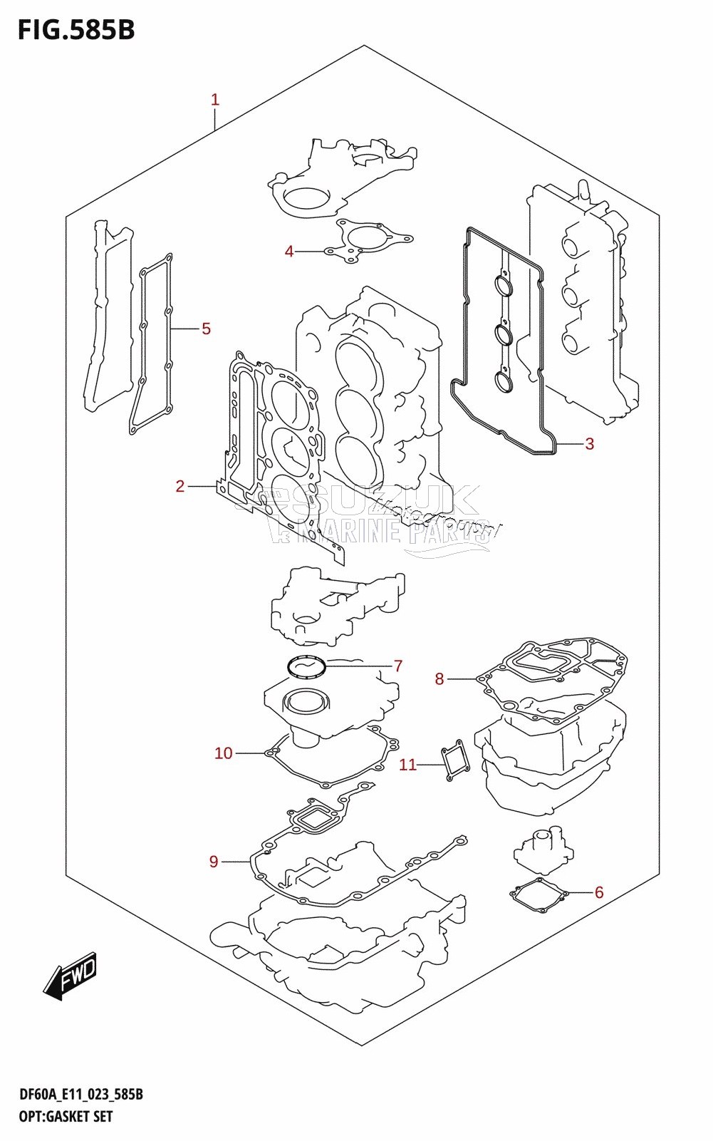 OPT:GASKET SET (DF50AVT,DF50AVTH,DF60AVT,DF60AVTH,DF40ASVT)