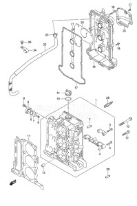 Outboard DF 50A drawing Cylinder Head