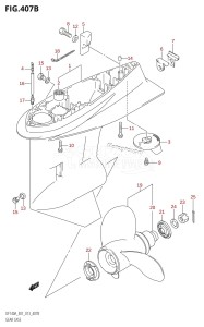 DF140A From 14003F-310001 (E01 E40)  2013 drawing GEAR CASE (DF140AT:E40)