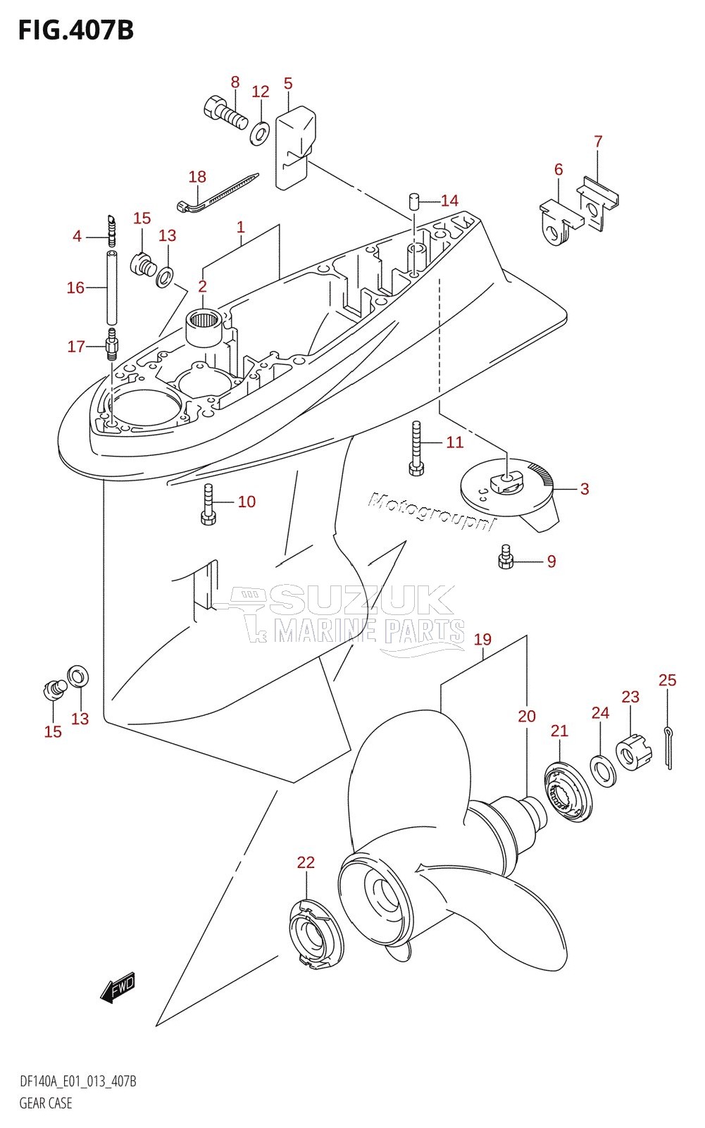 GEAR CASE (DF140AT:E40)