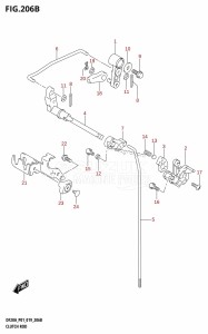 DF20A From 02002F-910001 (P01 P40)  2019 drawing CLUTCH ROD (DF9.9BR,DF9.9BT,DF15AR,DF15AT,DF20AR,DF20AT)