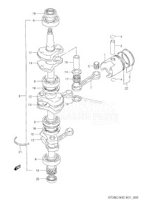 DT30C From 03003-581001 ()  1995 drawing CRANKSHAFT