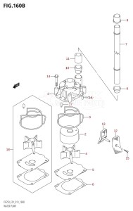 DF200 From 20002F-310001 (E01 E40)  2013 drawing WATER PUMP (DF200T:E40)