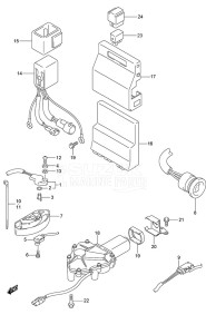 DF 150 drawing PTT Switch/Engine Control Unit (Model: TG/ZG)