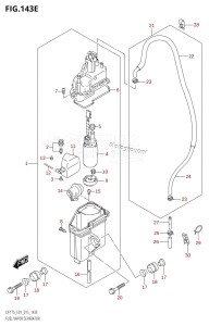 DF150 From 15002F-510001 (E01 E40)  2015 drawing FUEL VAPOR SEPARATOR (DF150Z:E01)