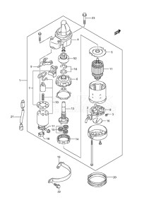 Outboard DF 300A drawing Starting Motor