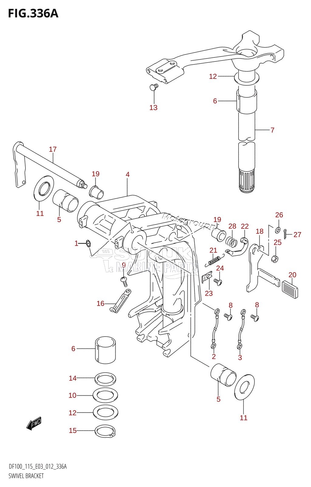 SWIVEL BRACKET (DF100T:E03)