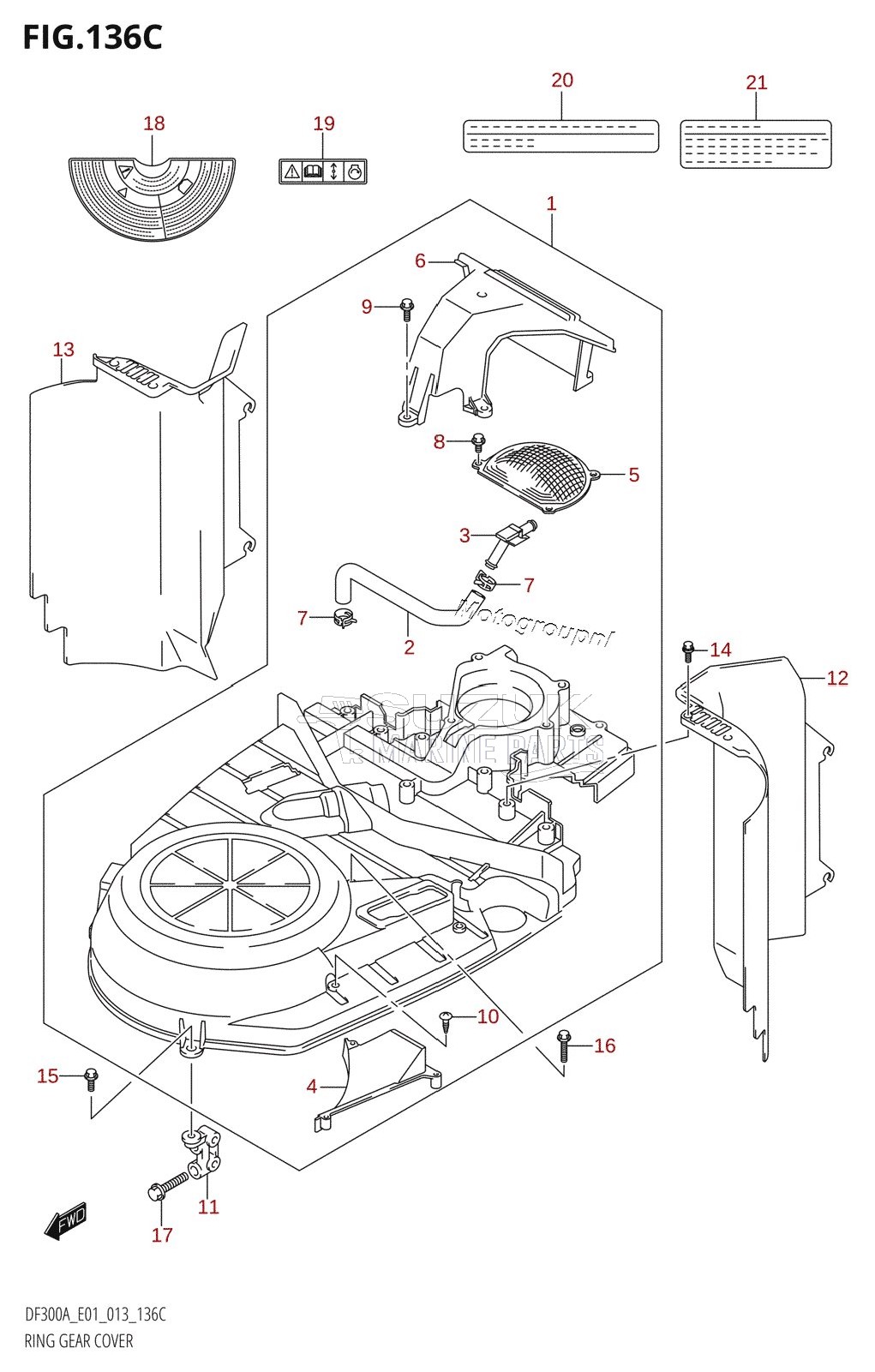 RING GEAR COVER (DF250A:E01)