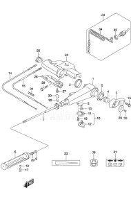 Outboard DF 25A drawing Tiller Handle