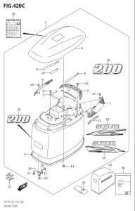 25003F-610001 (2016) 250hp E01 E40-Gen. Export 1 - Costa Rica (DF250T) DF250 drawing ENGINE COVER (DF200T:E40,DF200Z:E40)