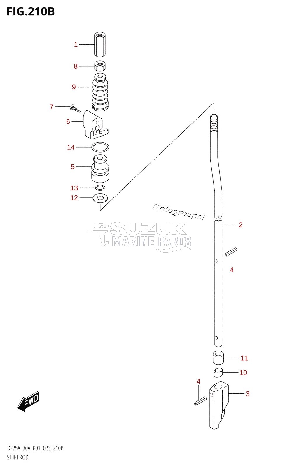 SHIFT ROD (DF30A,DF30AR,DF30AT,DF30ATH)