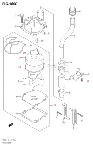 DF90 From 09001F-780001 (E01)  2007 drawing WATER PUMP (DF90T:(K6,K7,K8),(DF115T,DF115WT):(K6,K7,K8,K9,K10,011),DF100T,DF115WZ,DF115Z)