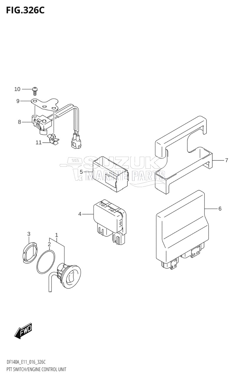 PTT SWITCH / ENGINE CONTROL UNIT (DF115AT:E40)