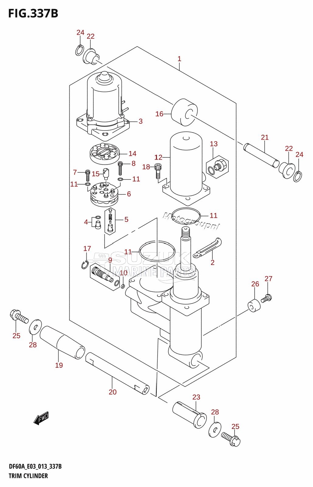 TRIM CYLINDER (DF50A:E03)