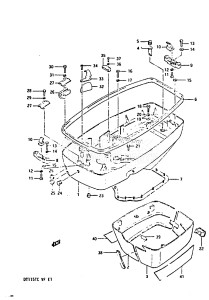 DT140 From 14002-300001 till 305081 ()  1983 drawing LOWER COVER