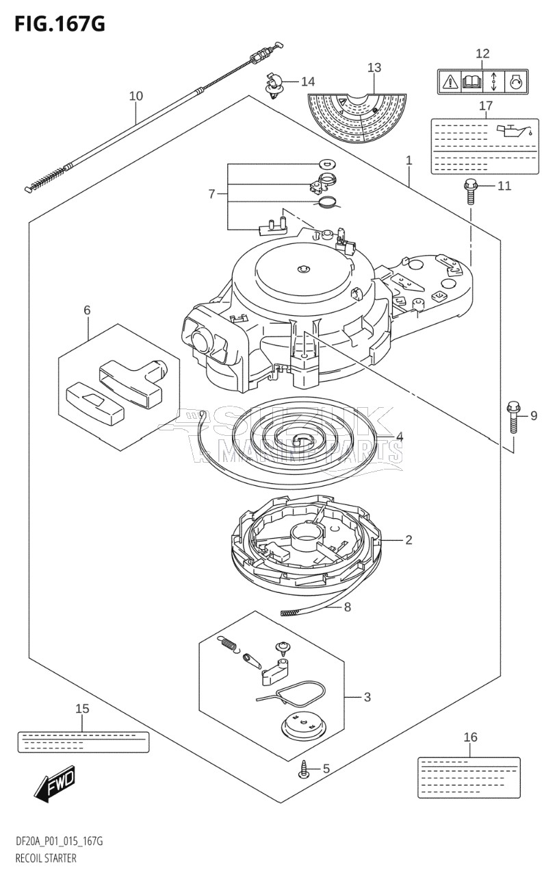 RECOIL STARTER (DF20A:P01)