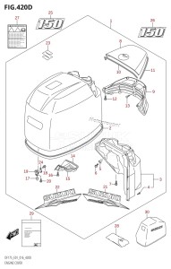 DF175T From 17502F-610001 (E01 E40)  2016 drawing ENGINE COVER (DF150T:E40,DF150Z:E40)