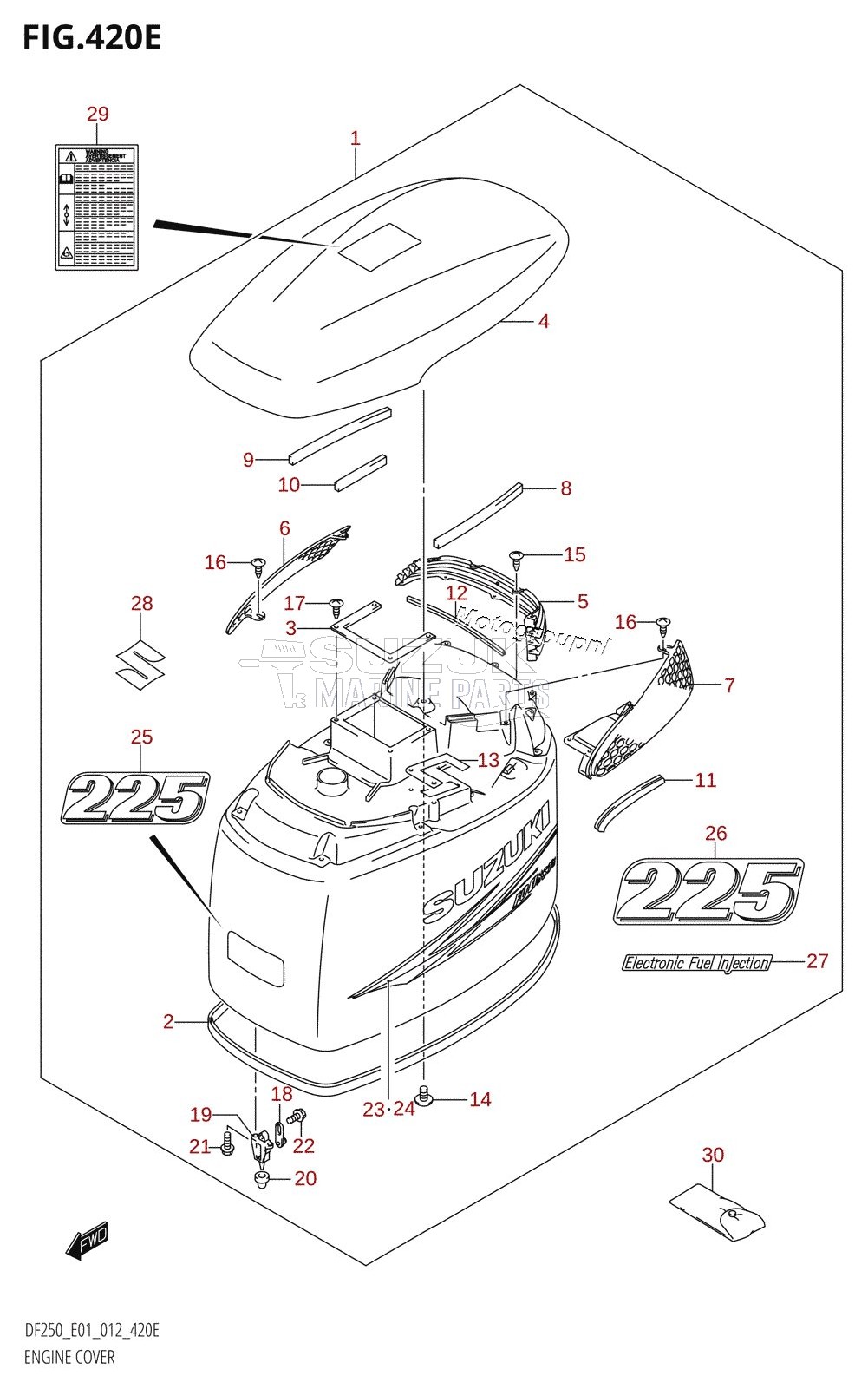 ENGINE COVER (DF225T:E01)