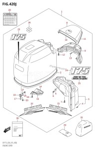 DF175ZG From 17502Z-510001 (E03)  2015 drawing ENGINE COVER (DF175T:E03)