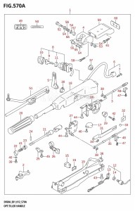 DF40A From 04003F-210001 (E01)  2012 drawing OPT:TILLER HANDLE (DF40A:E01)