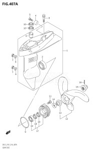 00252F-410001 (2014) 2.5hp P01-Gen. Export 1 (DF2.5) DF2.5 drawing GEAR CASE