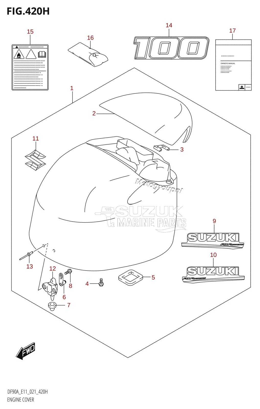 ENGINE COVER (DF100B:020)