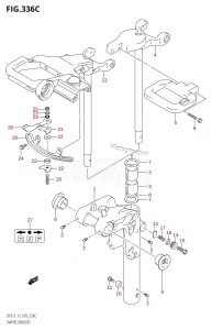 DF9.9 From 00992F-421001 (P03)  2004 drawing SWIVEL BRACKET (DF9.9T,DF9.9TH)