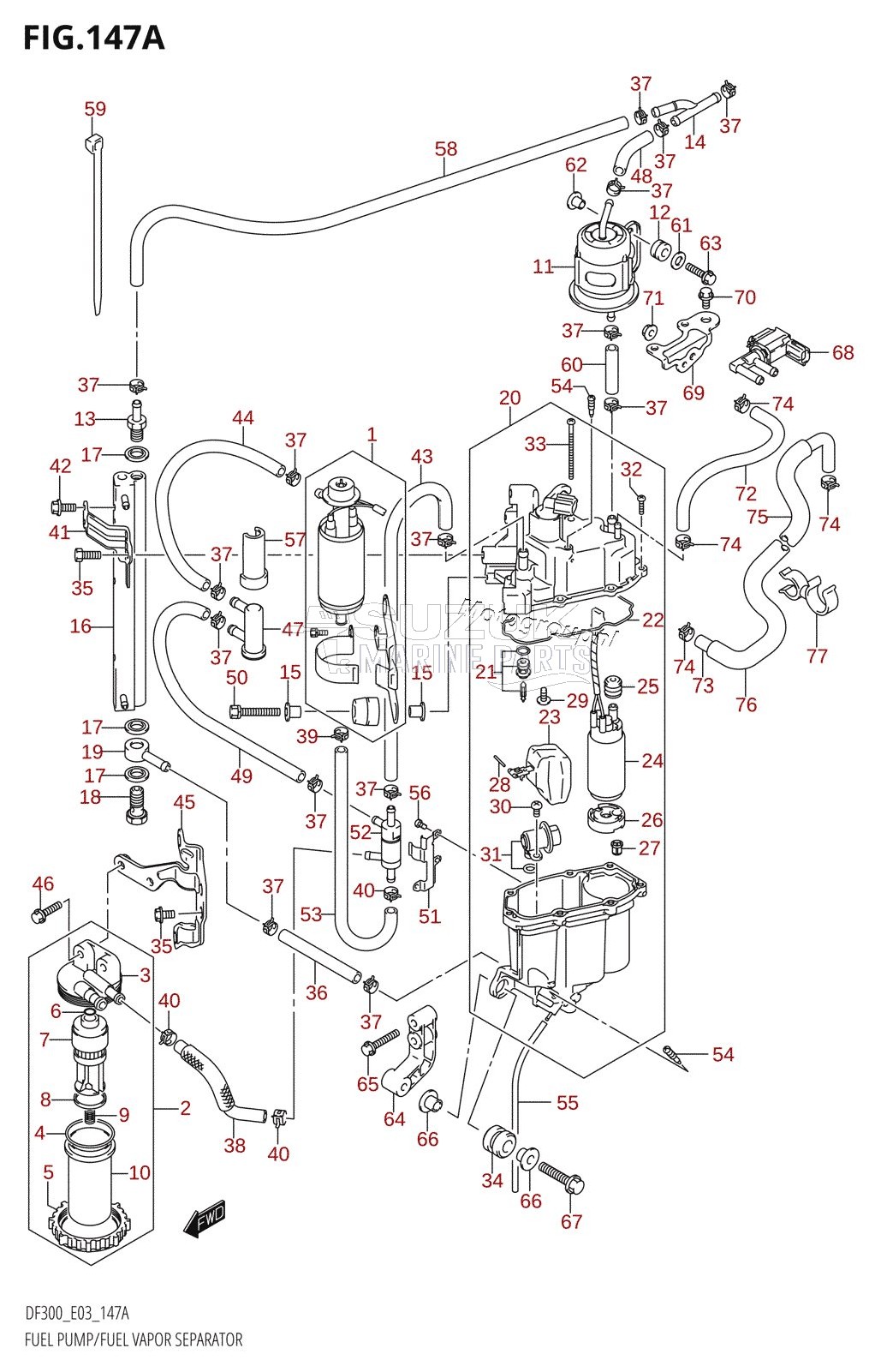 FUEL PUMP /​ FUEL VAPOR SEPARATOR (K7,K8,K9,K10)