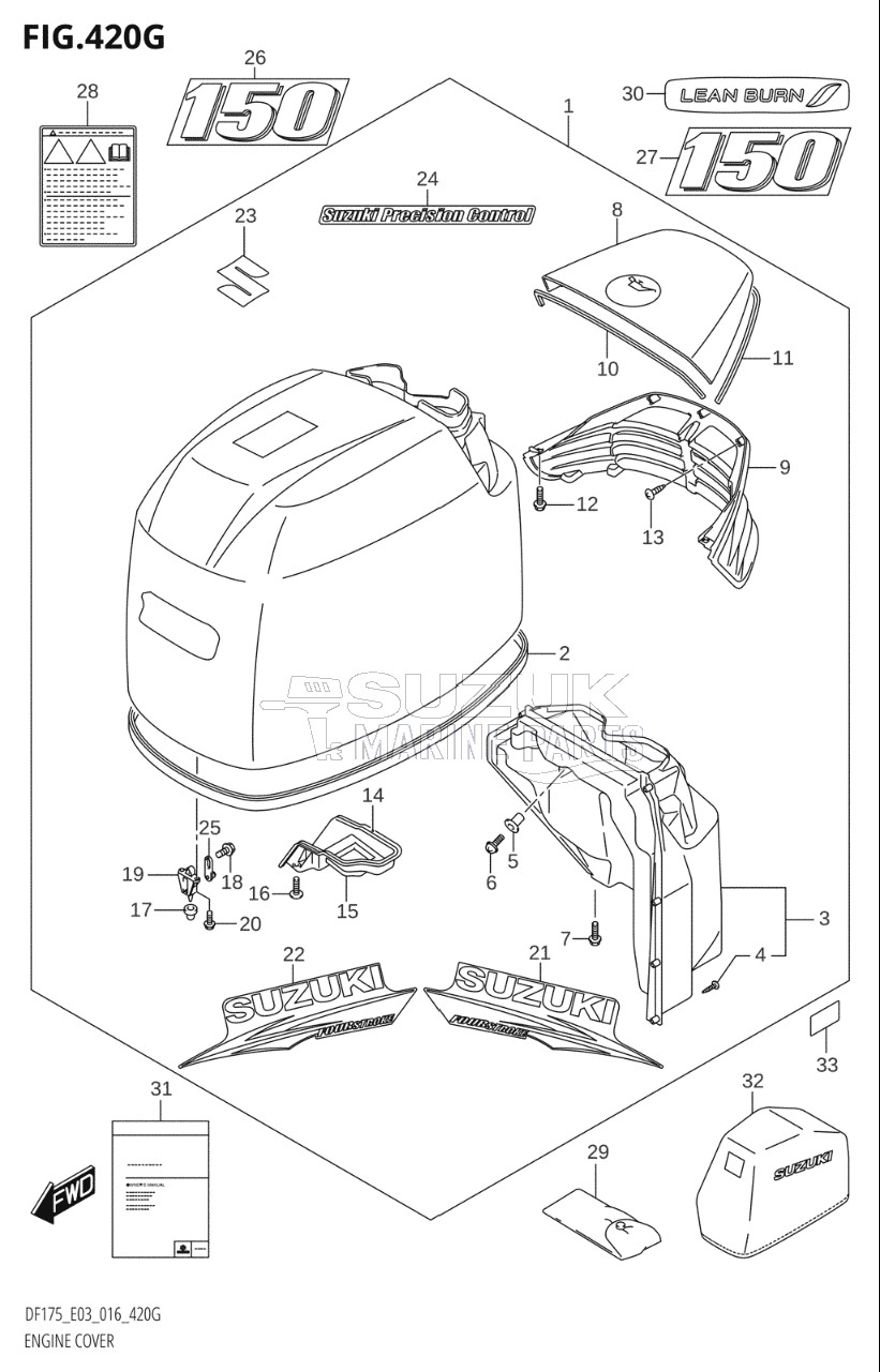 ENGINE COVER (DF150ZG:E03)