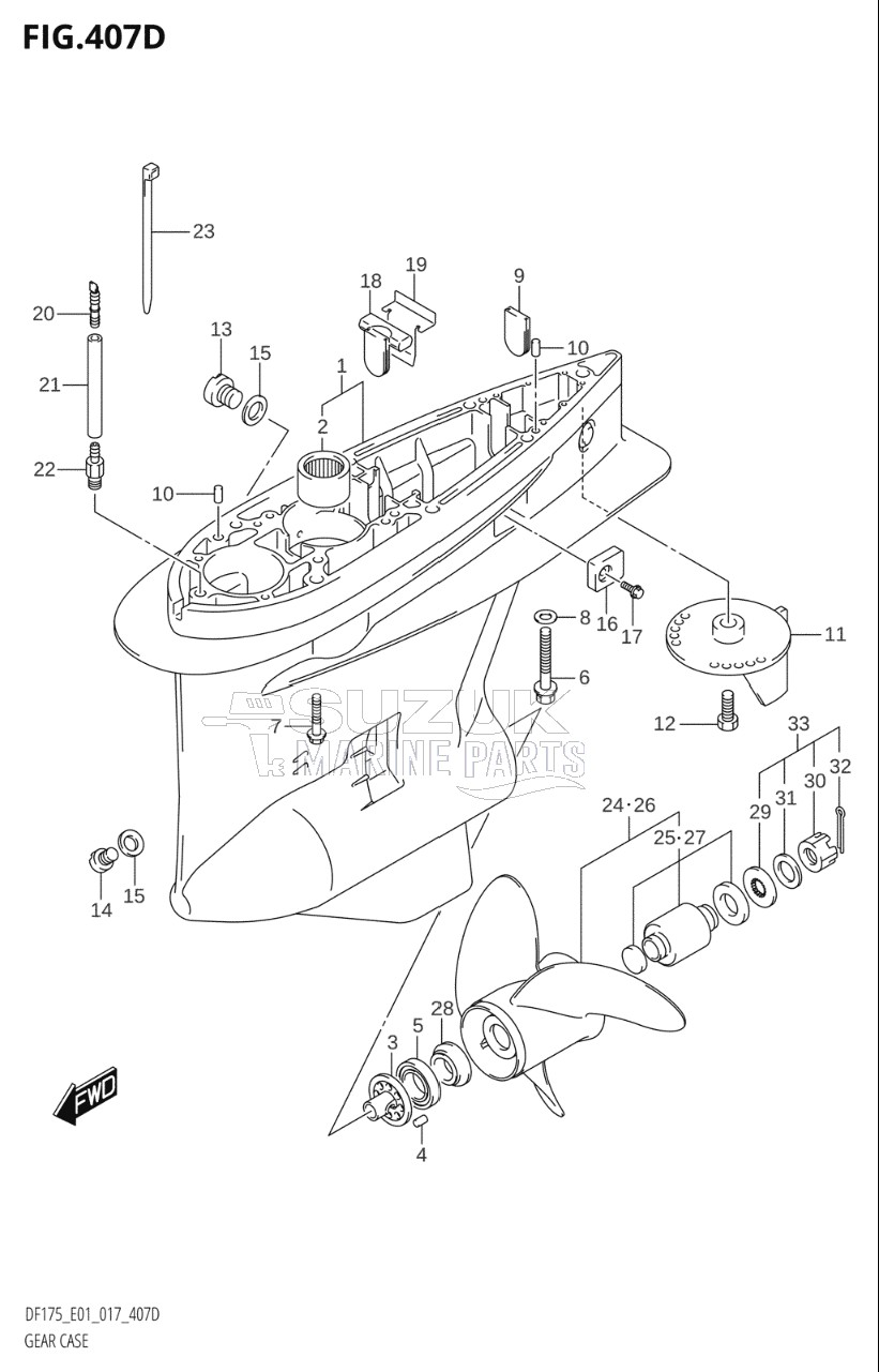 GEAR CASE (DF150Z:E40)