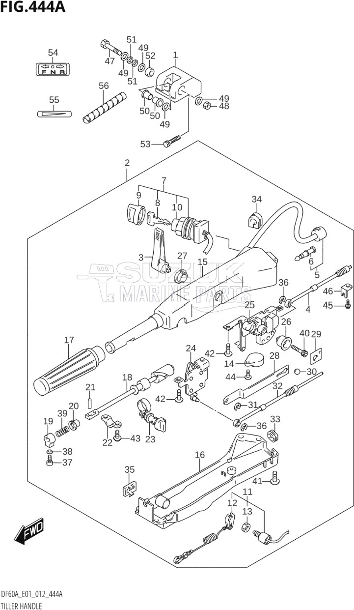 TILLER HANDLE (DF40AQH:E01)