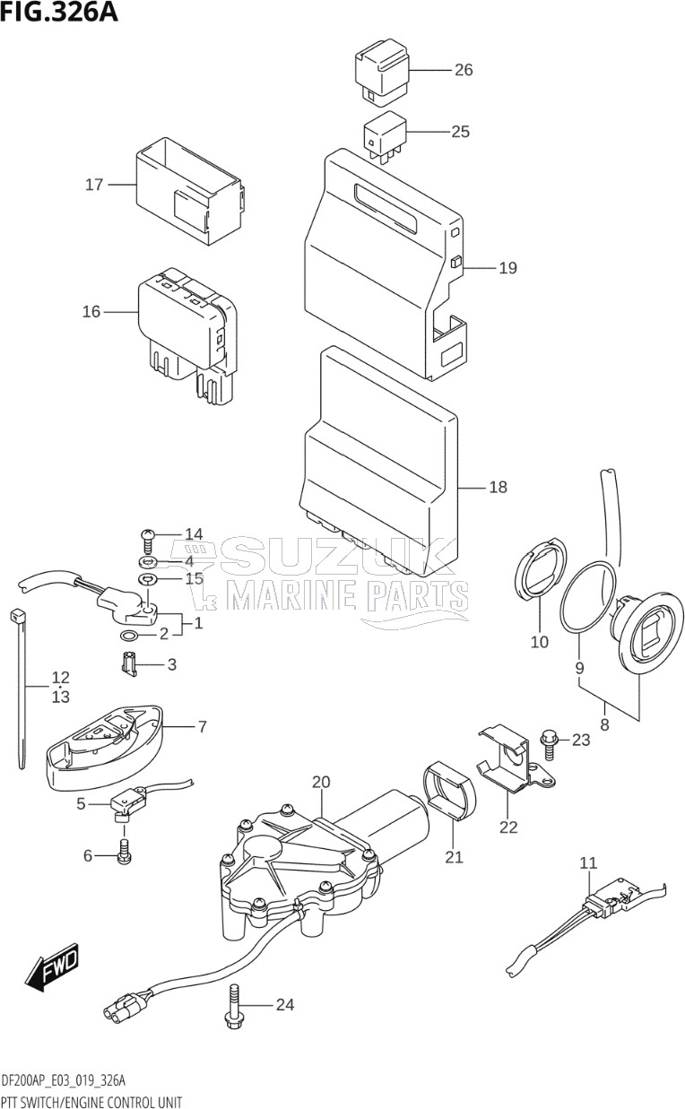 PTT SWITCH / ENGINE CONTROL UNIT (DF150AP)