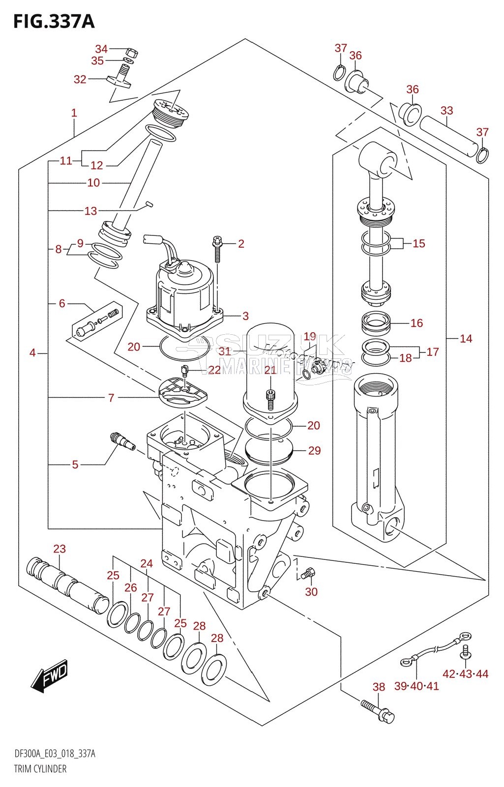 TRIM CYLINDER (X-TRANSOM,XX-TRANSOM)