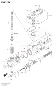 04003F-510001 (2005) 40hp E01 E13-Gen. Export 1 -  SE  Asia (DF40A  DF40AQH  DF40AST  DF40ATH) DF40A drawing TRANSMISSION (DF60AQH:E40)