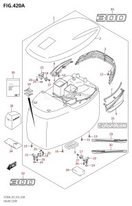 DF225Z From 22503Z-810001 (E03)  2018 drawing ENGINE COVER (DF300A)