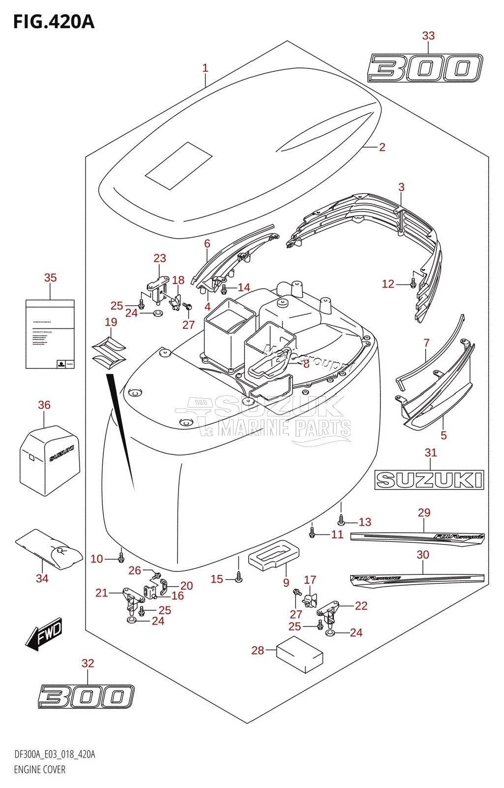 ENGINE COVER (DF300A)