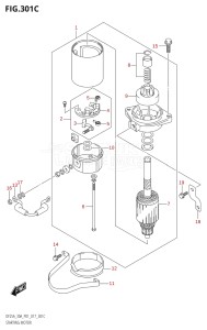 02504F-710001 (2017) 25hp P01-Gen. Export 1 (DF25A  DF25AR  DF25AT  DF25ATH) DF25A drawing STARTING MOTOR (DF25AT:P01)