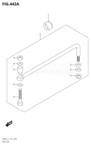 04003F-240001 (2022) 40hp E01 E11-Gen. Export 1-and 2 (DF40A  DF40AQH  DF40AQH  DF40AT  DF40AT  DF40ATH  DF40ATH) DF40A drawing DRAG LINK (SEE NOTE)