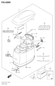 25003Z-710001 (2017) 250hp E03 E40-USA - Costa Rica () DF250Z drawing ENGINE COVER (DF250ST:E03)