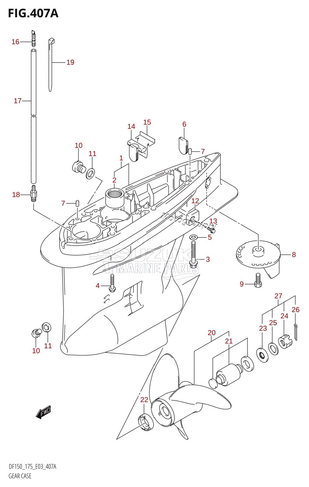 GEAR CASE (DF150T,DF175T)