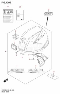 DF250A From 25003P-440001 (E11 - E40)  2024 drawing ENGINE COVER (DF25AT,DF25ATH)