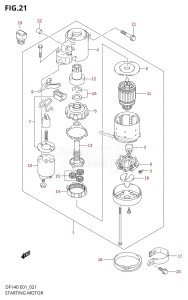 DF140 From 14001F-980001 (E01 E40)  2009 drawing STARTING MOTOR