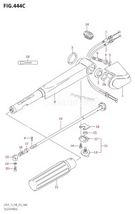 DT15 From 01503K-310001 (P36-)  2013 drawing TILLER HANDLE (DT9.9K:P36)