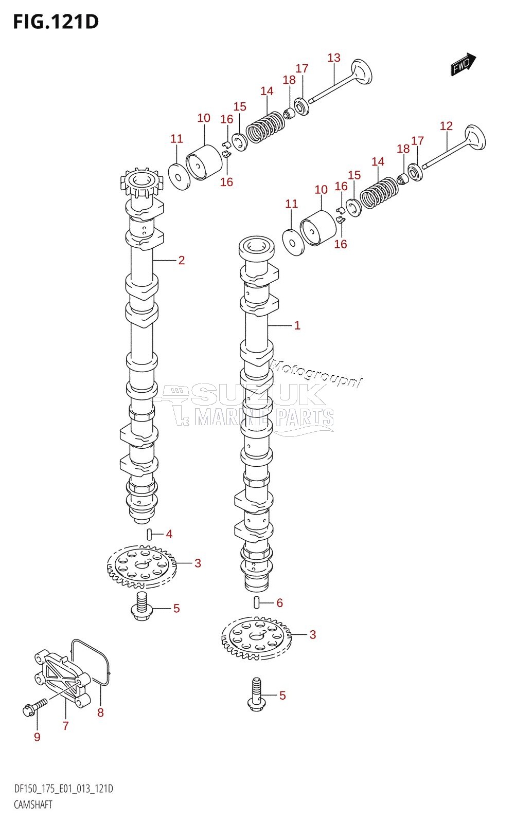 CAMSHAFT (DF150Z:E40)