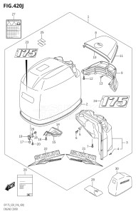 15002Z-610001 (2016) 150hp E03-USA (DF150Z) DF150Z drawing ENGINE COVER (DF175T:E03)